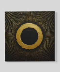 Abstract Geel Canvas Schilderij