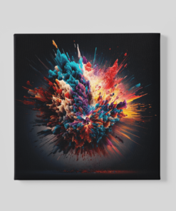 Kleur explosie Canvas Schilderij