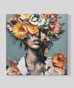De Bloemen Vrouw Canvas Schilderij