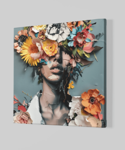 Alternative view of De Bloemen Vrouw Canvas Schilderij
