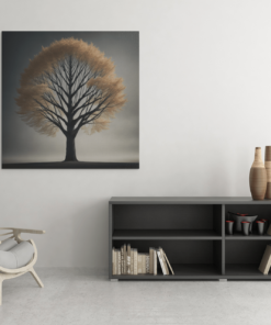 OEFE 1088 eenzame boom canvas schilderijvierkant c