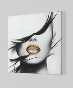 Alternative view of Vrouw gezicht Canvas Schilderij