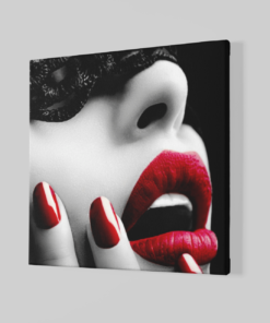 Alternative view of Rode make-up Canvas Schilderij