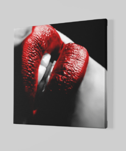 Alternative view of Rode Lippen Canvas Schilderij