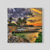 OEFE 1099 zonsondergang landschappen vierkant canvas schilderij a