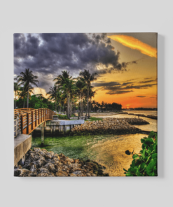 Zonsondergang Canvas Schilderij