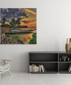Zonsondergang Canvas Schilderij - Afbeelding 3