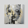 OEFE 1114 vrouw portret abstract canvas schilderij
