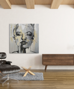 OEFE 1114 vrouw portret abstract canvas schilderij d