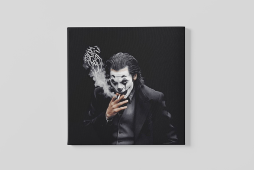 The joker smoking canvas schilderij a