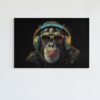ALIVA 1216 aap met bril canvas schilderij rechthoek