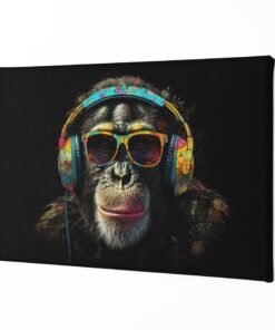 ALIVA 1216 aap met bril canvas schilderij rechthoek a