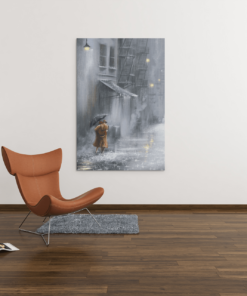 ALIVA 1218 regenachtige avond canvas schilderij rechthoek c min