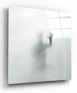 Glasschilderij Menselijk Silhouet (40x40 cm)