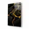 glasschilderij abstract zwart goud marmer schilderij DSG 1048 b