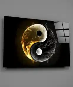 glasschilderij ying yang abstract DSG 6041 a
