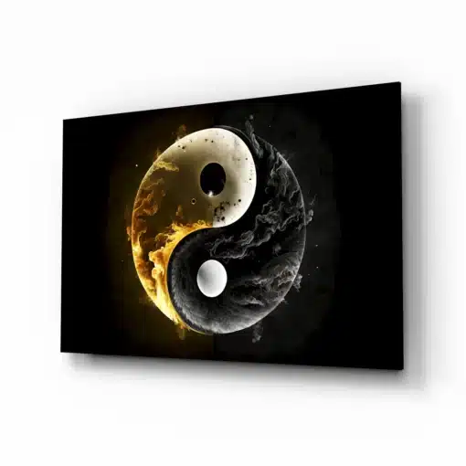 glasschilderij ying yang abstract DSG 6041 b