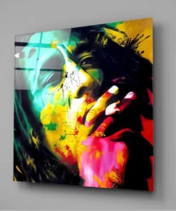 KGLS 5000 a bob marley glasschilderij vierkant