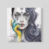 OEFE 1109 abstract vrouw canvas schilderij