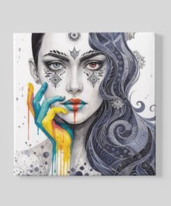 Abstract Vrouw Canvas Schilderij