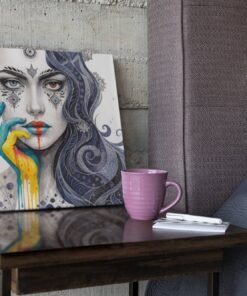 OEFE 1109 abstract vrouw canvas schilderij d