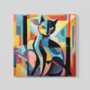 OEFE 1112 abstracte portret canvas schilderij b min