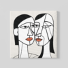 OEFE 1113 abstracte vrouwen canvas schilderij b min