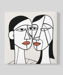 Abstracte Vrouwen Canvas Schilderij