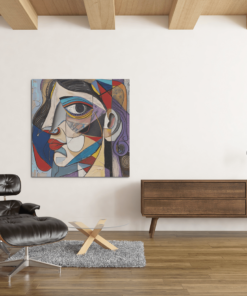 OEFE 1115 menselijke gezicht canvas schilderij b 1