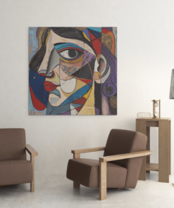 OEFE 1115 menselijke gezicht canvas schilderij d
