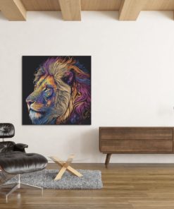 OEFE 1120 dierenkop leeuw canvas schilderij b