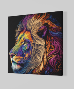 OEFE 1120 dierenkop leeuw canvas schilderij c