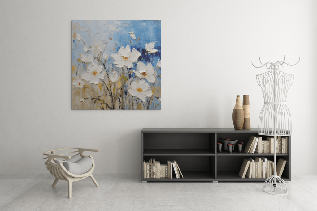 OEFE 1124 olieverf bloemen canvas schilderij