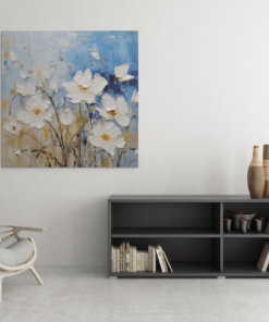 Olieverf Bloemen Canvas Schilderij - Afbeelding 4