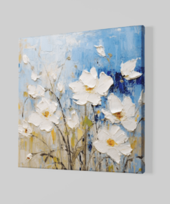 Alternative view of Olieverf Bloemen Canvas Schilderij