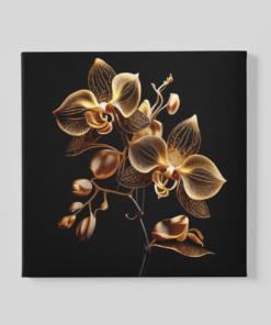 Gouden Orchidee Canvas Schilderij