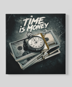 Time is Money Canvas Schilderij