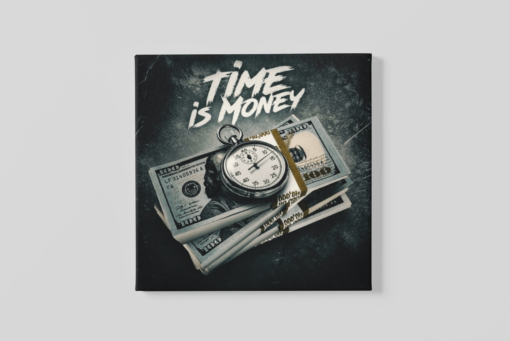 OEFE 1160 time is money canvas schilderij
