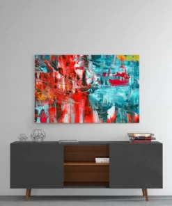abstracte kunst glasschilderij OGLS 7097
