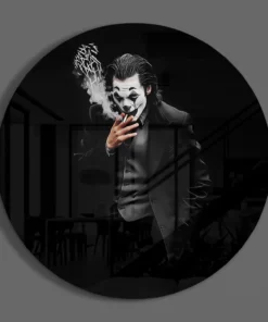 Alternative view of Joker Smoking Glasschilderij