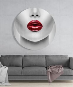 rode lippen vrouw glasschilderij skr 4001 c