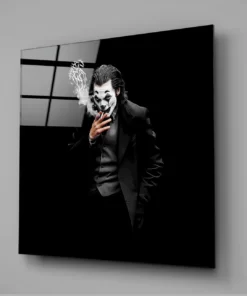 Alternative view of Smoking Joker Glasschilderij