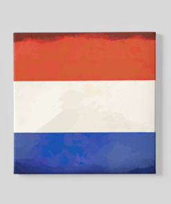 Nederlandse Vlag Canvas Schilderij