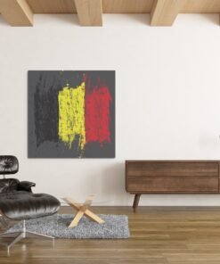 Belgische vlag Canvas Schilderij - Afbeelding 3