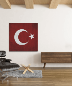 Turkse Vlag Canvas Schilderij - Afbeelding 3