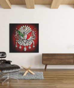OEFE 1169 ottomaanse wapenschild canvas schilderij b
