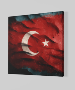 Alternative view of Turkse Vlag Canvas Schilderij 