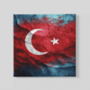 OEFE 1171 turkse vlag canvas schilderij