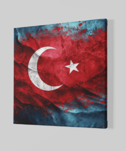 Alternative view of Turkse Vlag Canvas Schilderij 