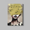 ALIVA 1230 canvas schilderij vrouw abstract goud grijs